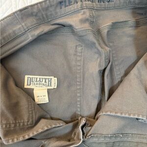 Duluth Trading Co. Gray Flex Fire Hose Work Pants